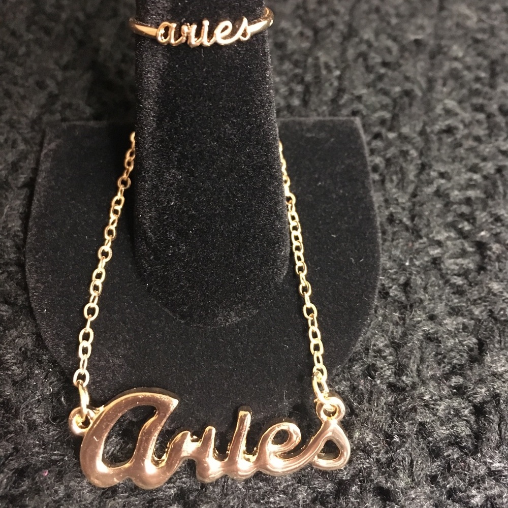 Zodiac - Aries Necklace and Ring Set